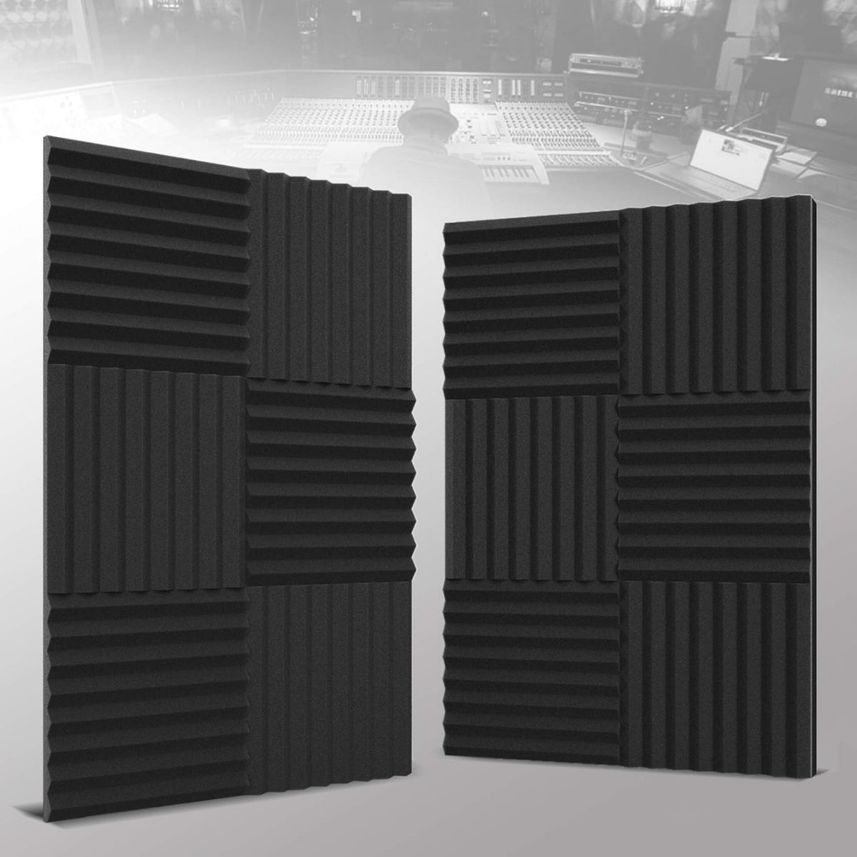 1" Wedge Foam Panel - 12 Pack