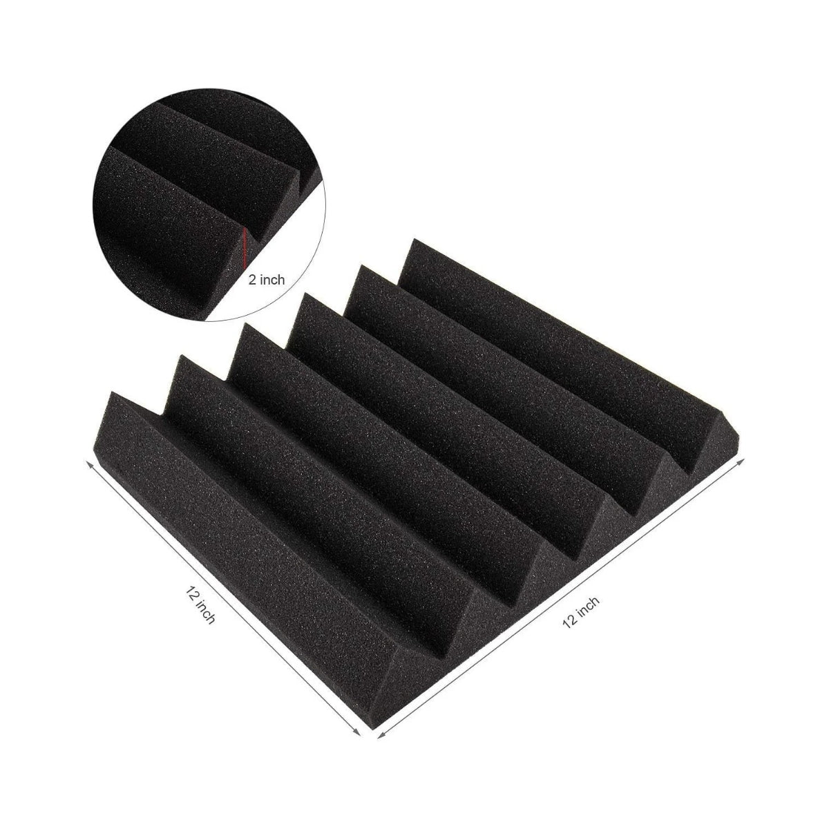 2" Wedge Foam Panel - 12 Pack