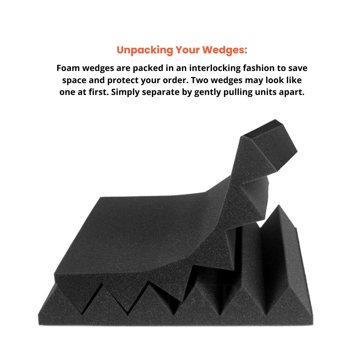 2" Wedge Foam Panel - 48 Pack